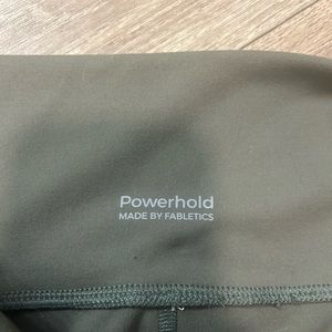 Fabletics workout army green compression shorts